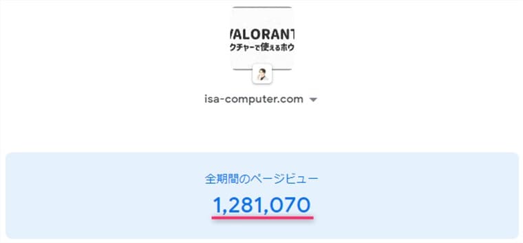 isacomputer累計60万PV突破
